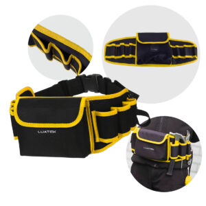 Bolsa para ferramentas com cinto profissional preto/Amarelo